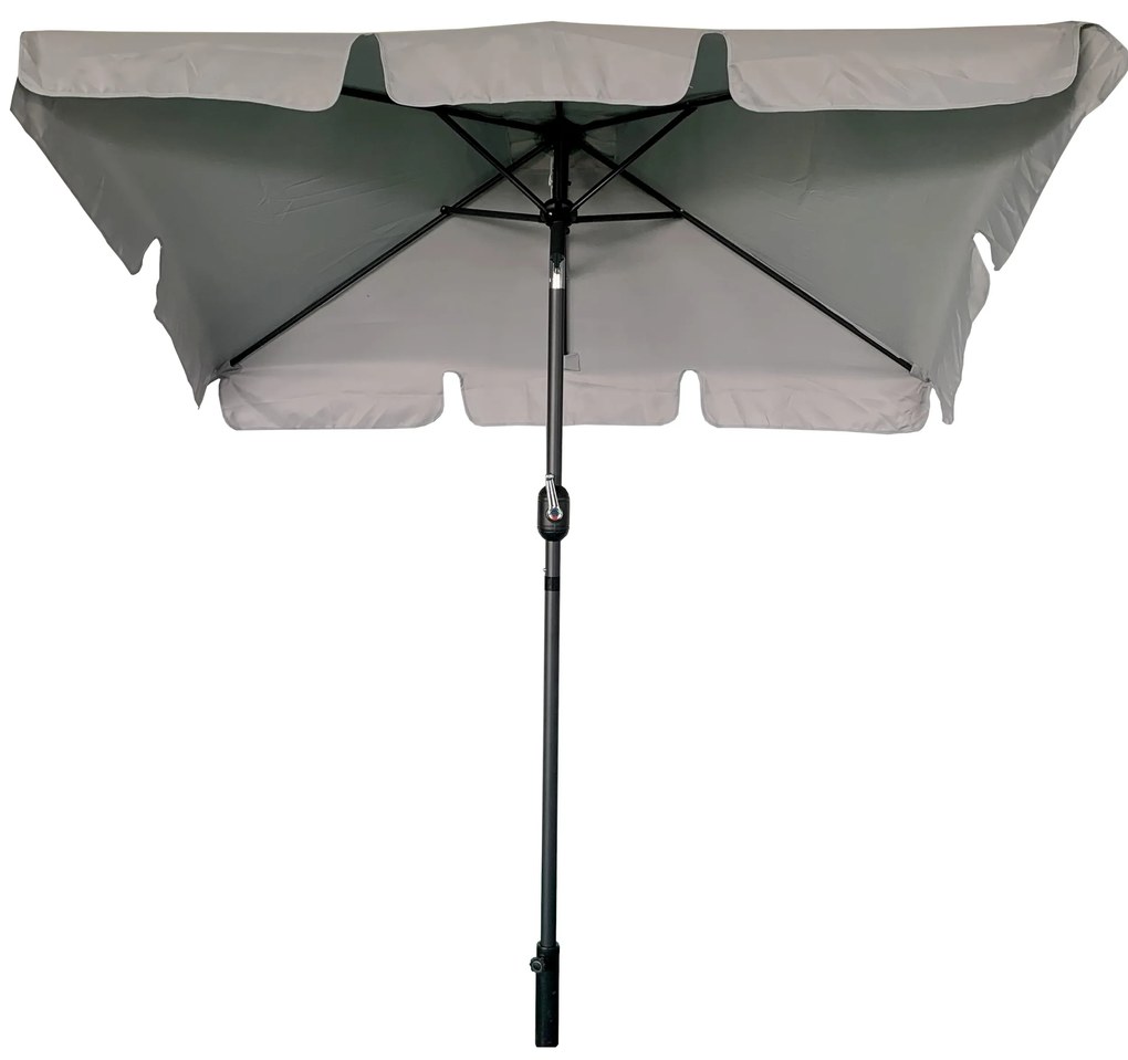 Záhradný slnečník 125x200 cm svetlo sivý