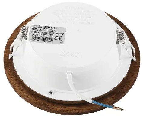 LED Podhľadové svietidlo WOODY SPOT LED/12,5W/230V 4000K čerešňa Ø16 cm