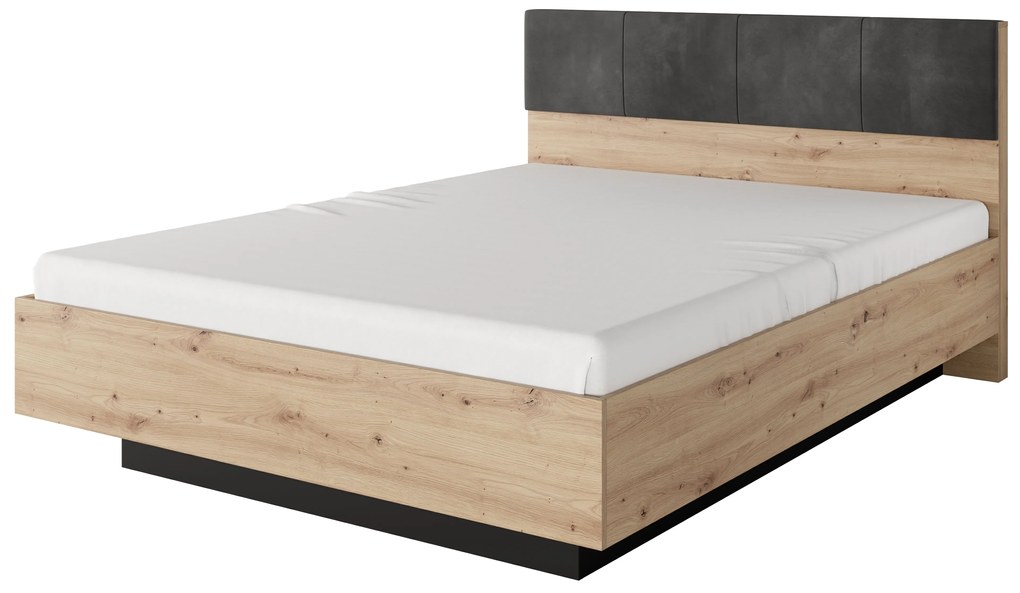 Manželská posteľ 160 cm Tallin (s úložným priestorom) (bez matraca a roštu) (dub artisan + antracit). Akcia -20%. Vlastná spoľahlivá doprava až k Vám domov. 1071399