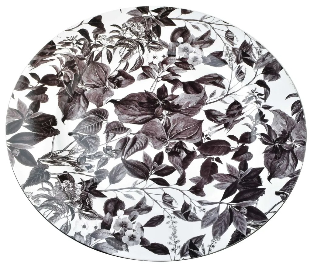 Dekorativný podtanier BLANCHE FLOWERS I 33 cm bielo-šedý