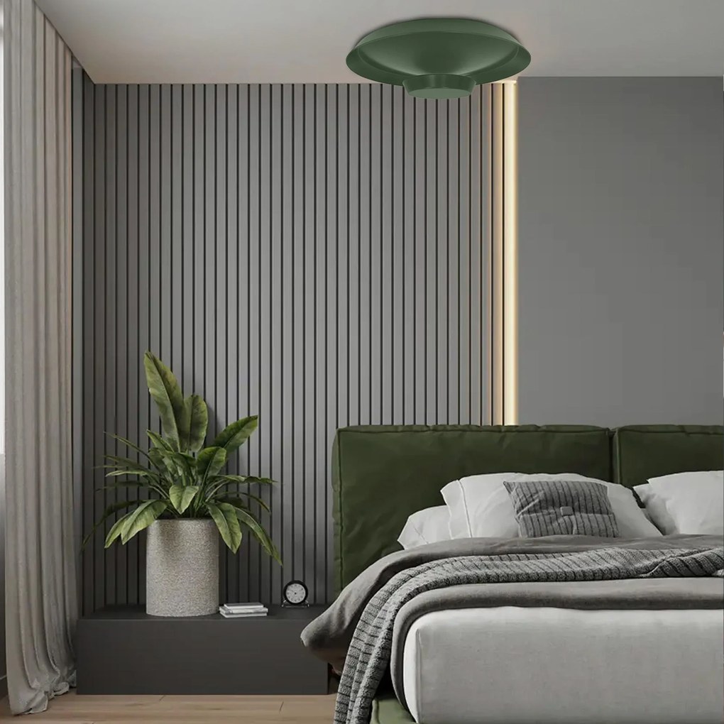Toolight Toolight, LED stropné svietidlo 40cm, 14W, APP1460, zelená, OSW-04188
