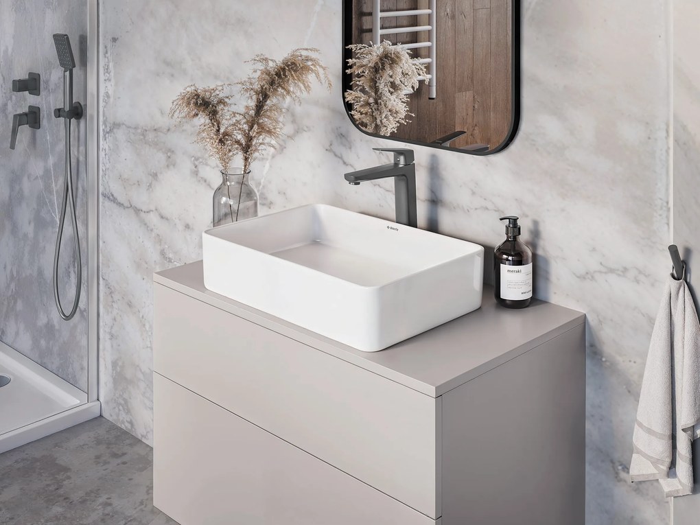 Deante Blur, vysoká umývadlová batéria h-290, grafitová, DEA-BQL_D20K