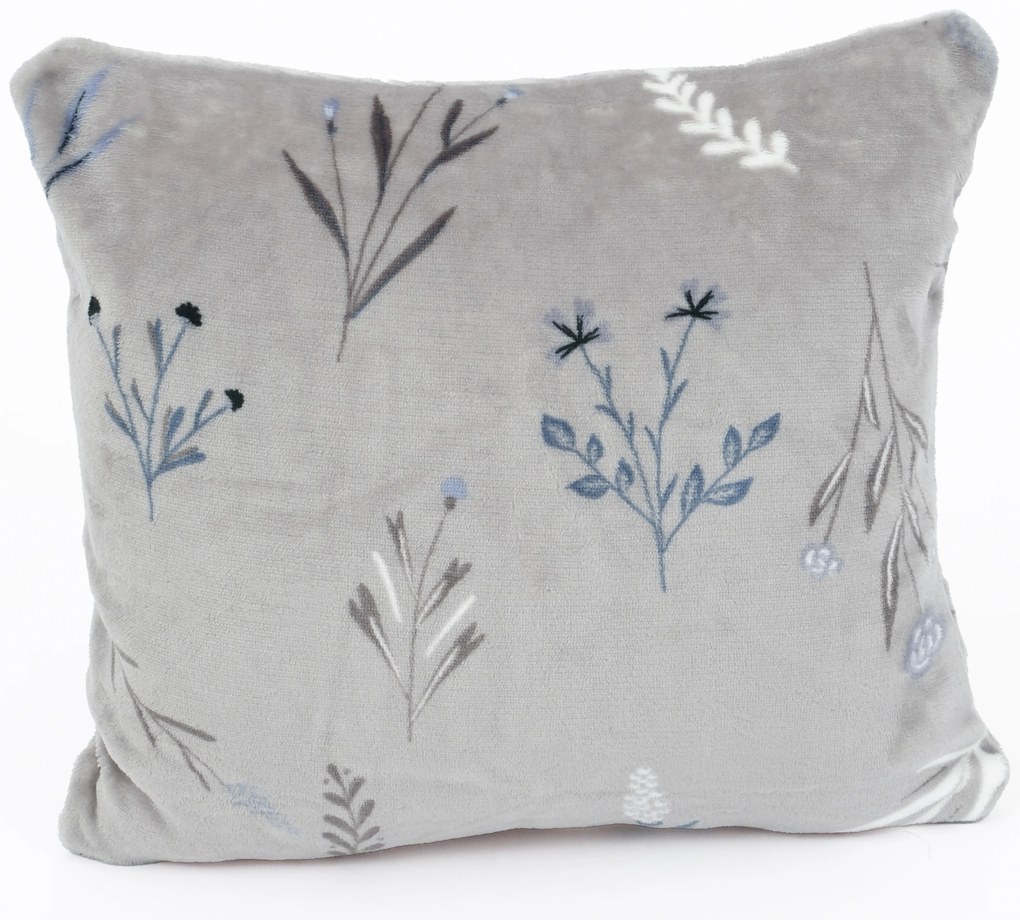 Obliečka na vankúšik mikroplyš Exclusive 40 × 40 cm - Chloe sivá