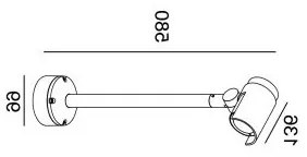 Gardino LX1674 - LED Vonkajšie nástenné bodové svietidlo ROSE LED/15W/230V IP65