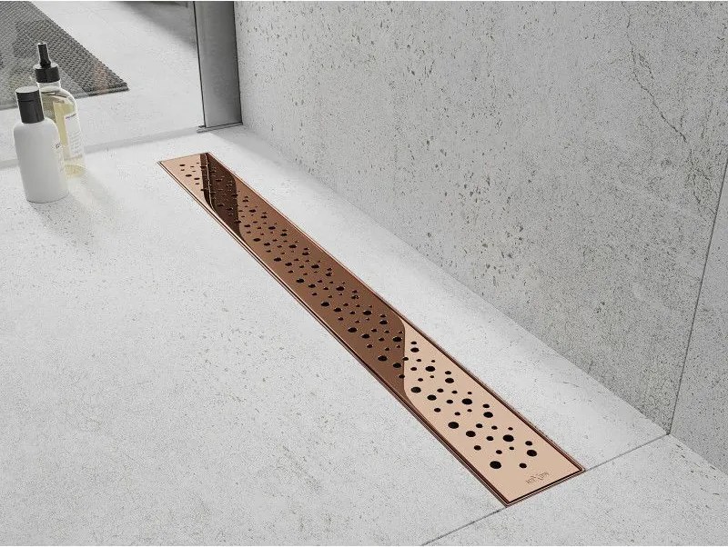 Mexen Flat M12 krytka žľabu 60 cm. różowe złoto - 1621060