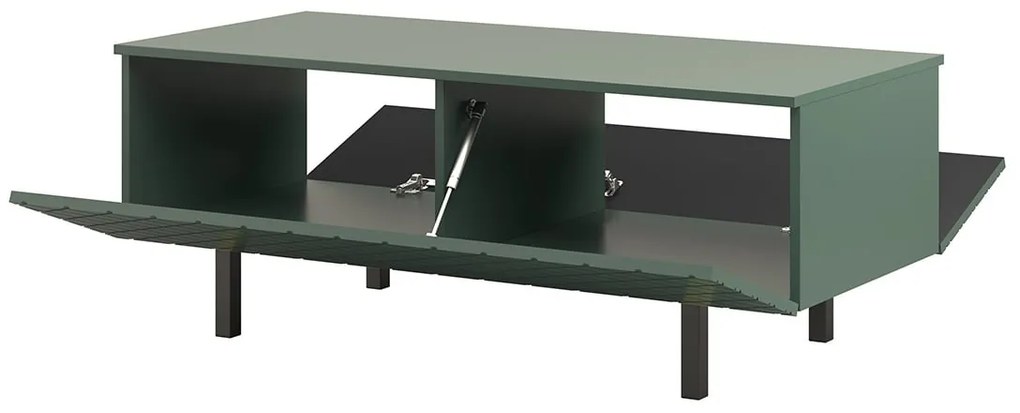 BOGART Konferenčný stolík Scalia II 120 2K s úložným priestorom FARBA: matná biela / čierne nožičky