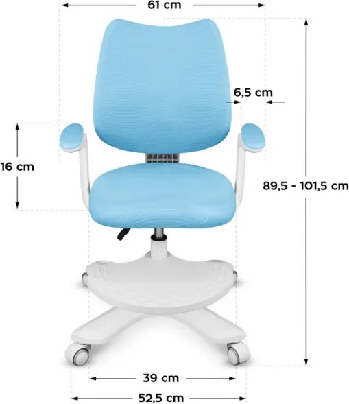 Detská otočná stolička Mark Adler Junior 4.6 Blue