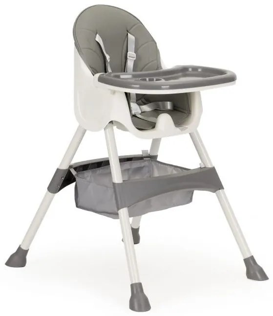 ECOTOYS Detská jedálenská stolička 2v1 Grey