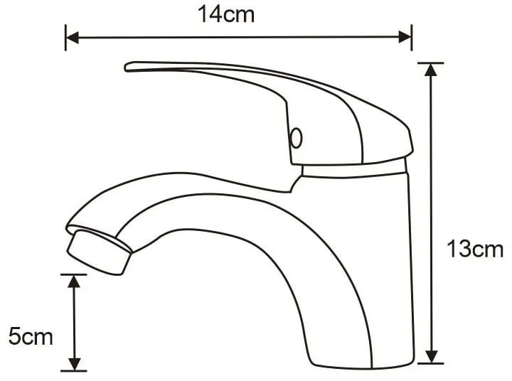 Mexen Fabia, umývadlová batéria, čierna matná, 746500-70