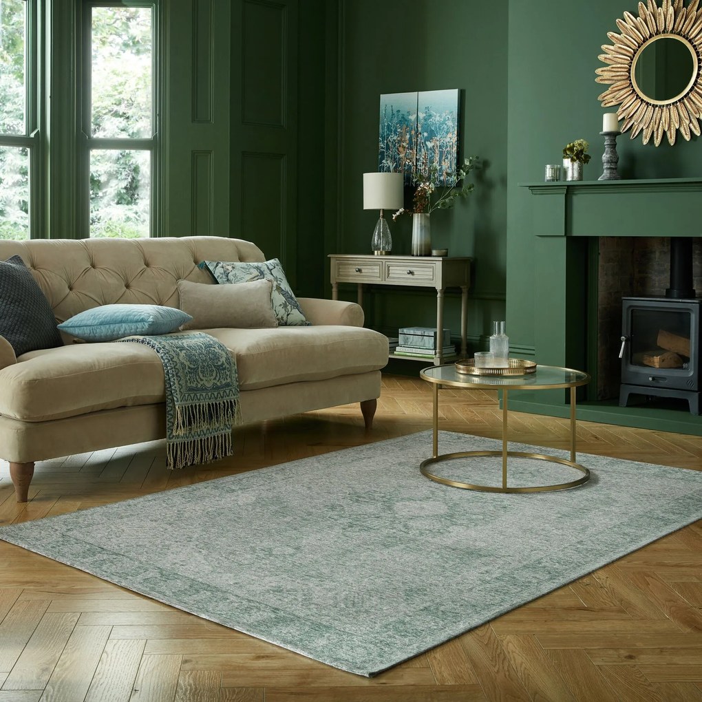 Kusový koberec Manhattan Antique Green, 155x230, zelená, obývacia izba, Flair Rugs