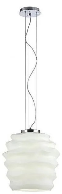 Redo 01-1141 - Závesné svietidlo MAGMA na lanku 1xE27/42W/230V priemer 30 cm lesklý chróm/biela