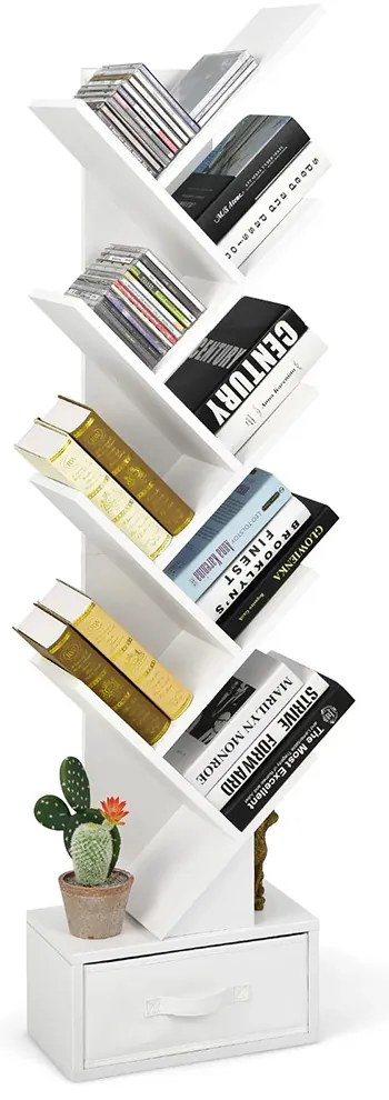 10-poschodová knižnica, biela