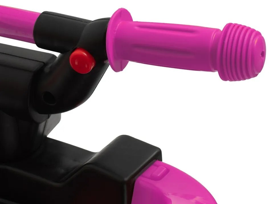 Baby Mix Detské odrážadlo s vodiacou tyčou Mega Prime EVA, ružová