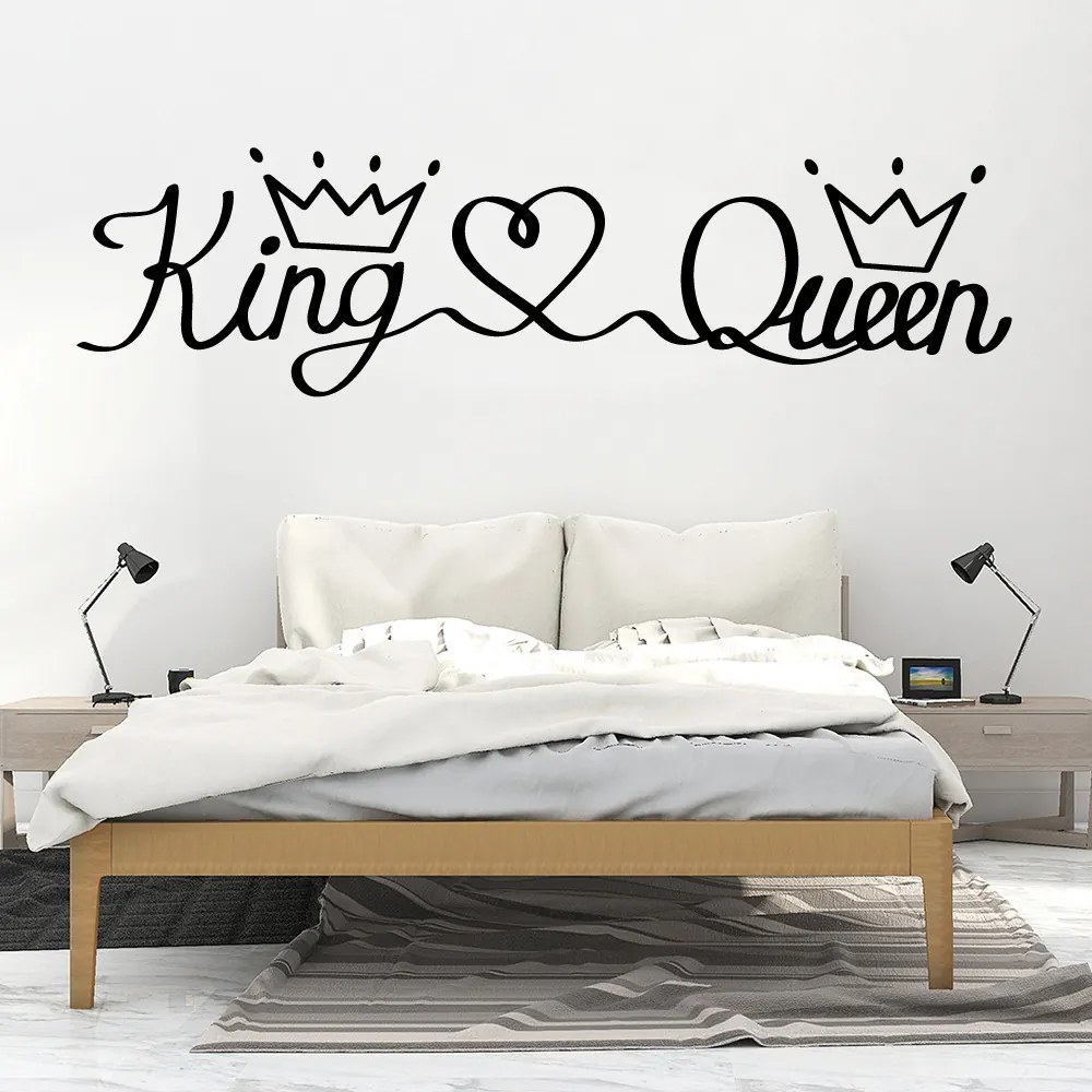 Samolepka na stenu "King & Queen" 43x150 cm
