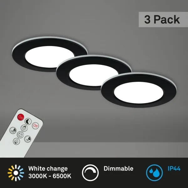Briloner - SADA 3x LED Stmievateľné kúpeľňové svietidlo LED/4,8W/230V IP44