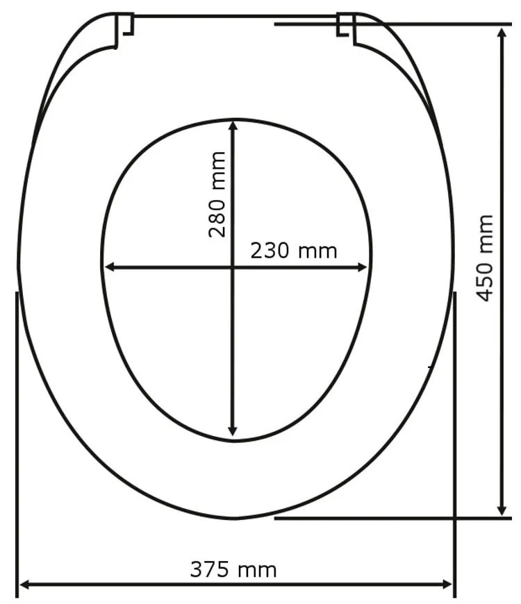 Svetloružové WC sedadlo s jednoduchým zatváraním Wenko Premium Ottana, 45,2 × 37,6 cm