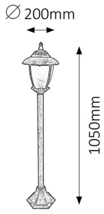 Rabalux 8480 - Vonkajšia lampa MADRID 1xE27/60W/230V