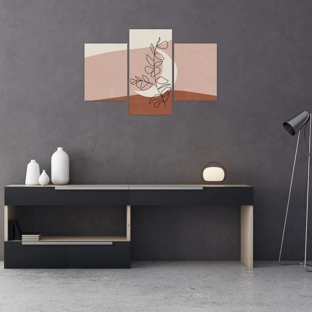 Obraz - Boho listy N⁰2 (90x60 cm)