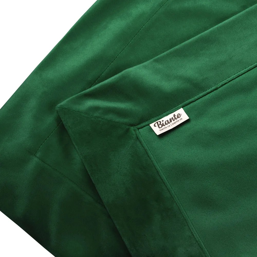 Biante Zamatový prehoz na posteľ Velvet Prémium SVP-032 Zelený Na mieru