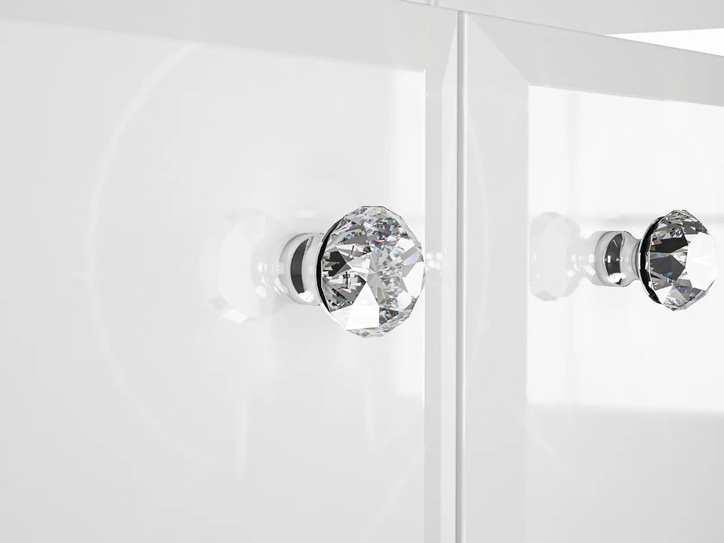 VITRÍNA CRISTINE BIELY LESK + ZRKADLO 87 cm