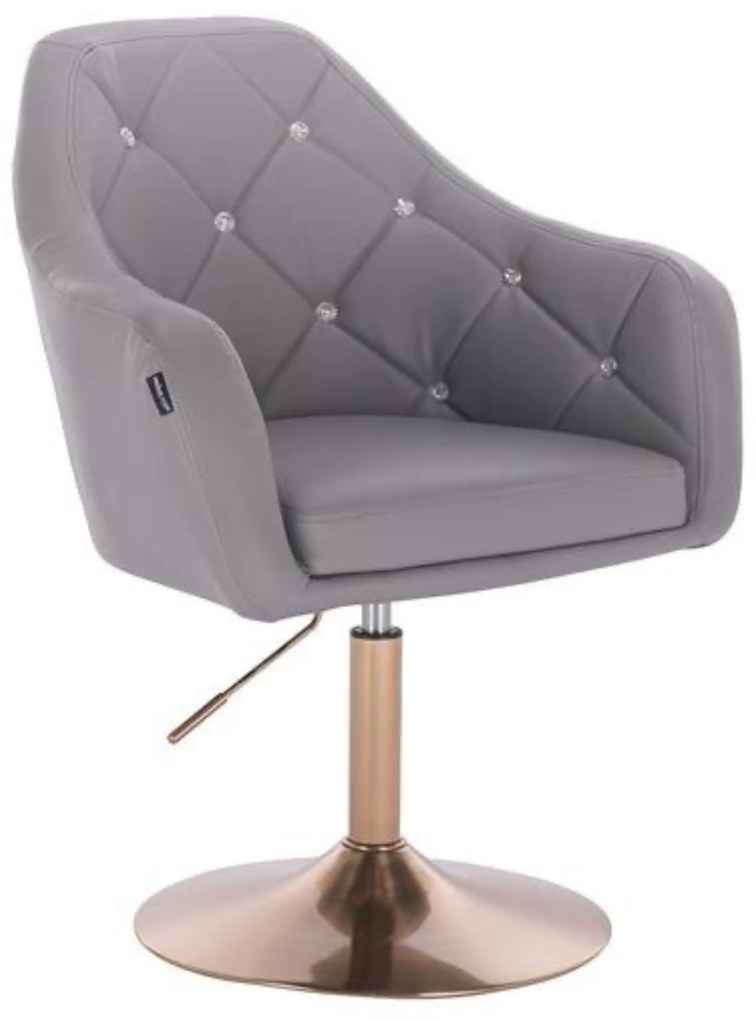 PROXIMA.store - Čalúnené otočné kreslo FLEUR II FARBA: biela, FARBA NÔH - MATERIÁL: strieborná (kov), MATERIÁL: ekokoža