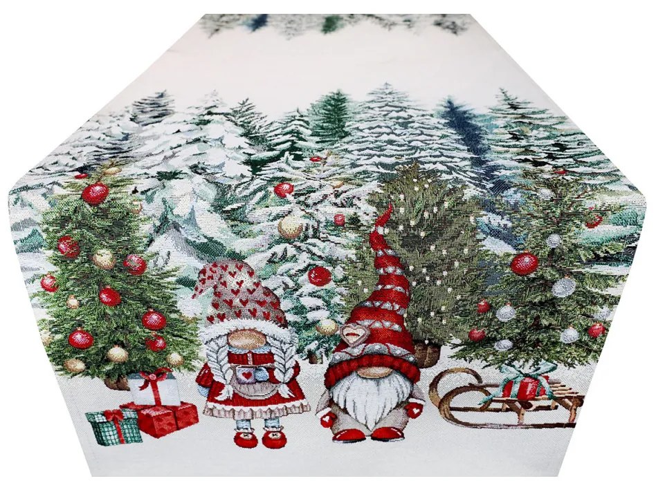 Gobelínový obrus s krásnym vianočným motívom 45 x 140 cm