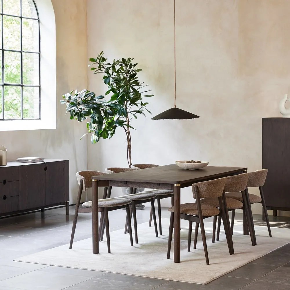 Hnedý rozkladací jedálenský stôl 95x180 cm Arun – Unique Furniture