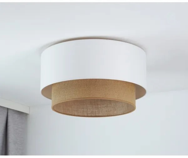 Duolla - Stropné svietidlo BOHO 1xE27/15W/230V pr. 45 cm biela/hnedá