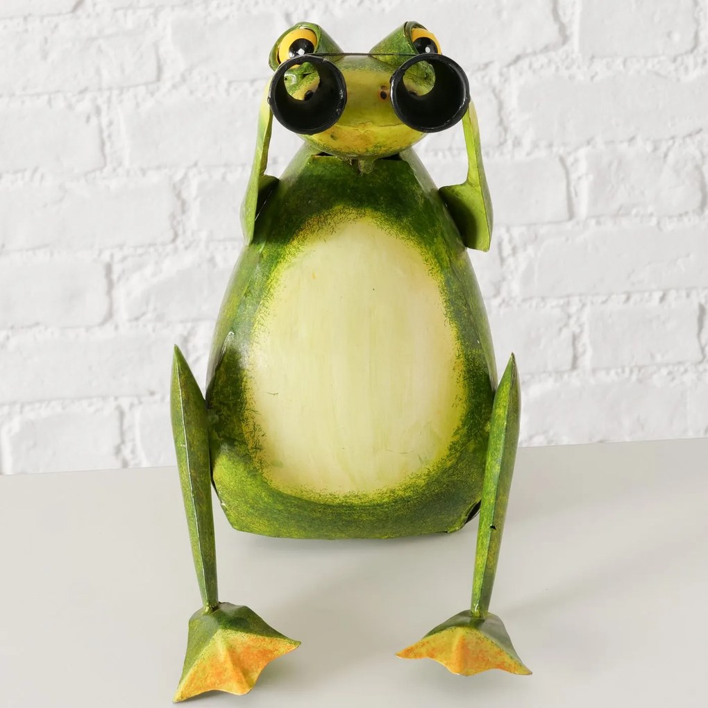 Záhradná kovová figúrka Fredo, 31x31 cm, zelená