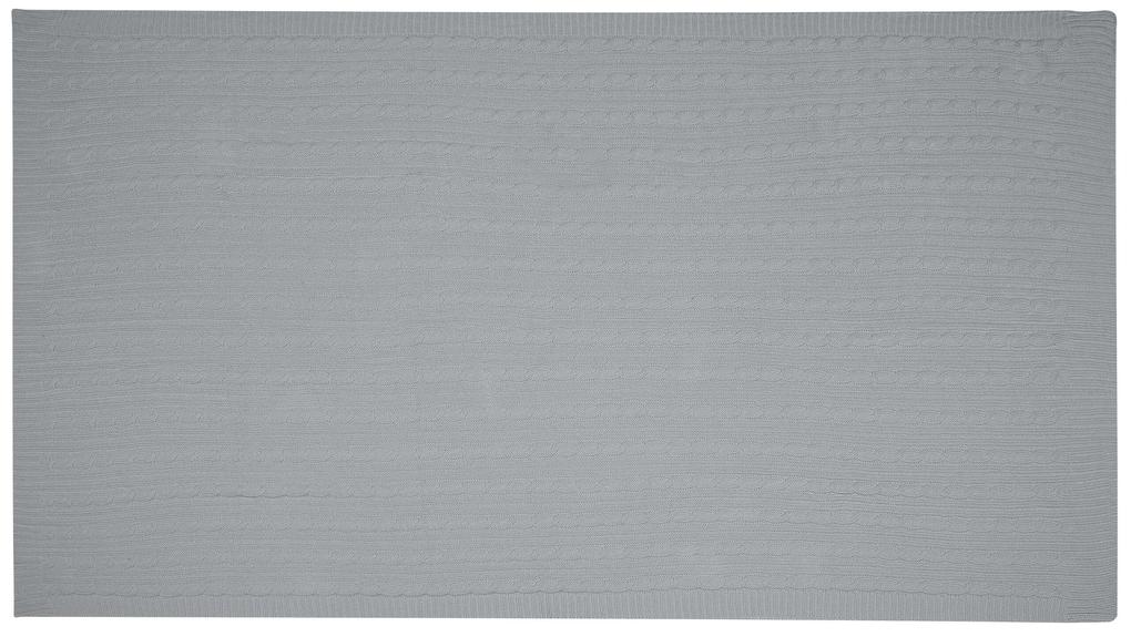 Bavlnená deka 110 x 180 cm svetlosivá ANAMUR Beliani