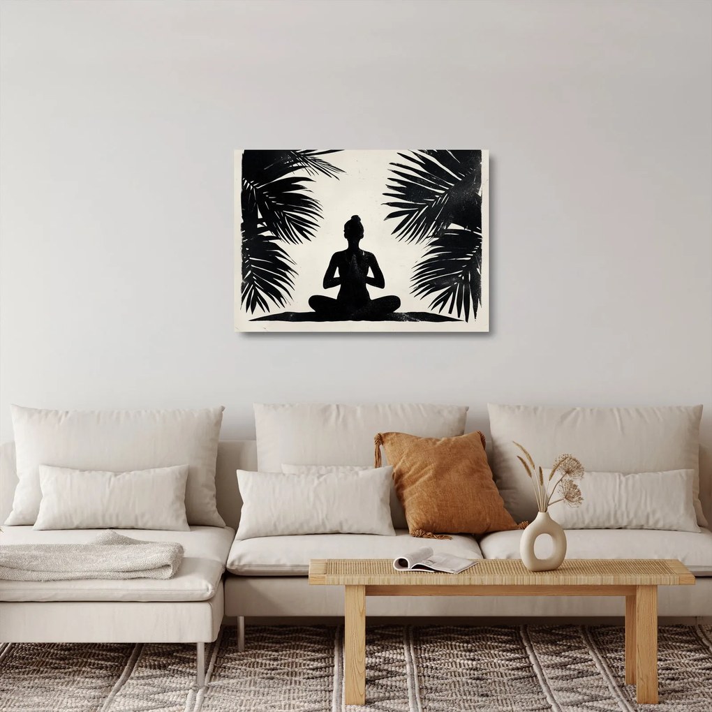 Sklenený obraz - Joga (70x50 cm)