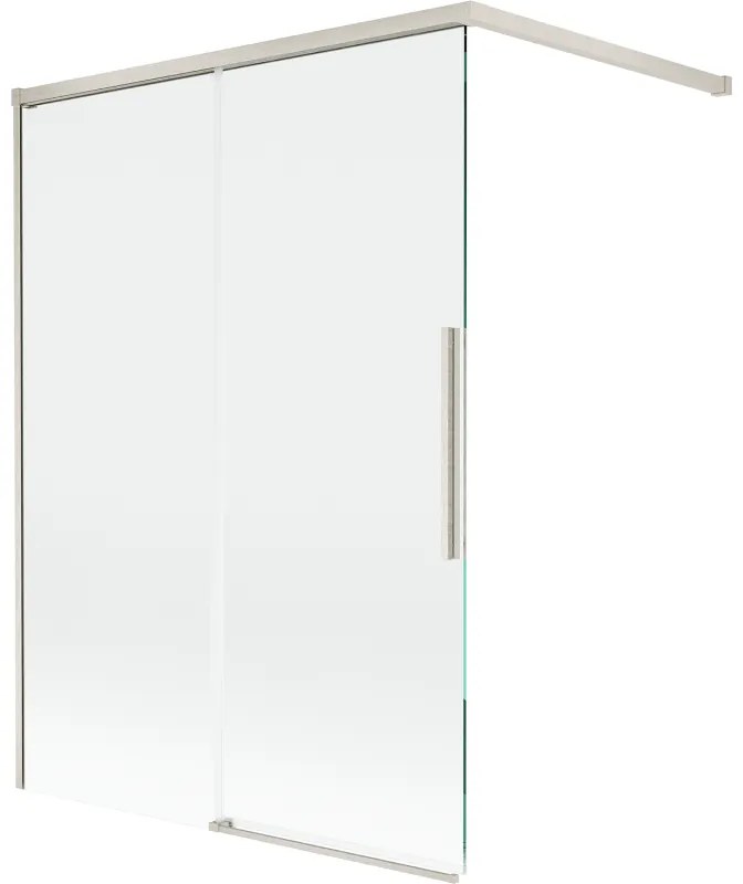 Mexen Rox, 2-krídlová posuvná vaňová zástena 120 x 150 cm, 8mm číre sklo, oceľový profil, 8C9-120-003-97-00