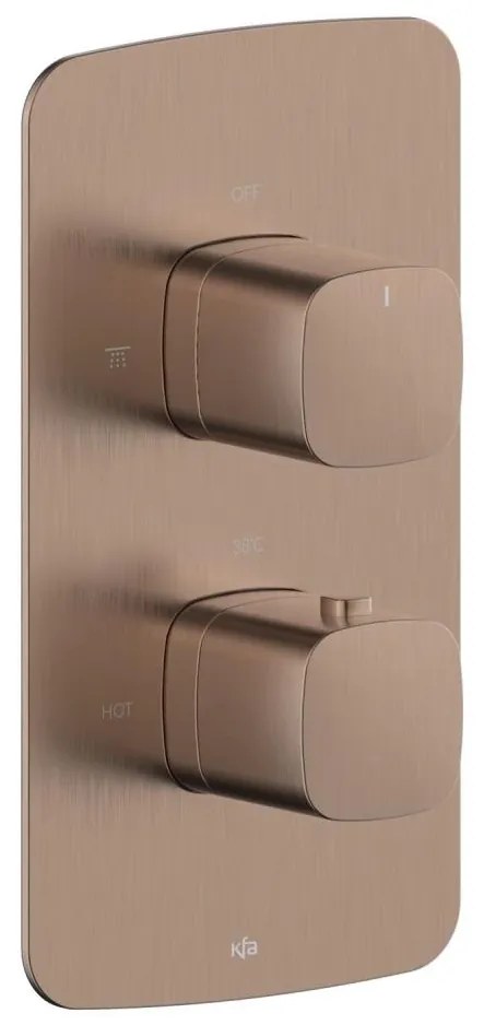 KFA Armatura 5759-001-34- Termostatická sprchová batéria pre podomietkovú inštaláciu MALAGA ružové zlato