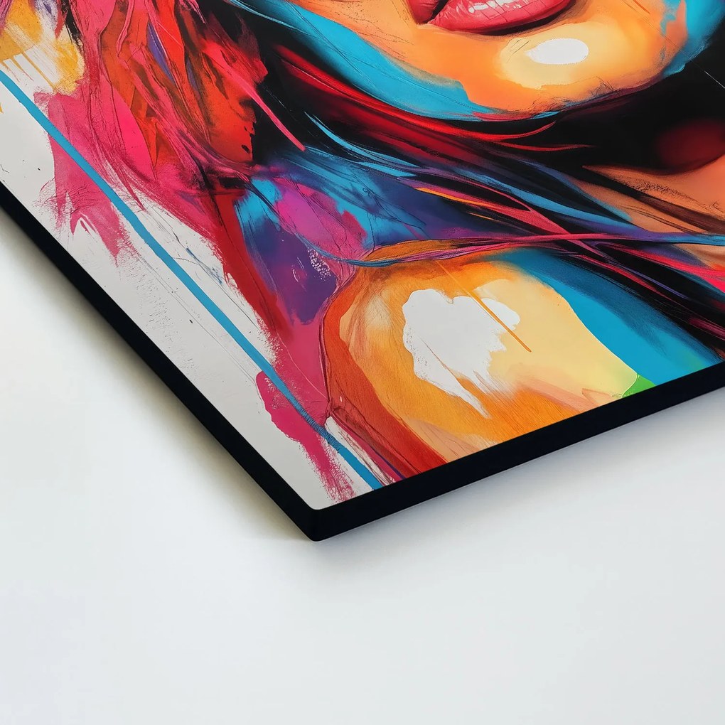 DUBLEZ | Pop art drevený obraz - Žena vo farbách