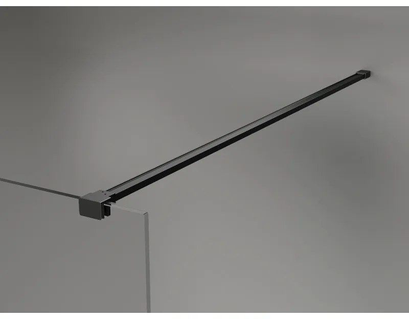 Mexen Lunar sprchová stena pravá 50 x 200 cm, 8mm číre sklo, čierna matná, 830-050-000-70-00-P