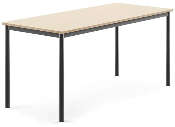 Stôl BORÅS, 1600x700x720 mm, laminát - breza, antracit