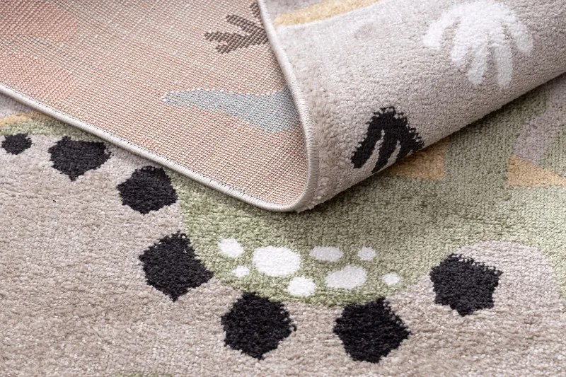 Dywany Łuszczów, Detský kusový koberec Fun Dino beige, 280x370, viacfarebná, detská izba