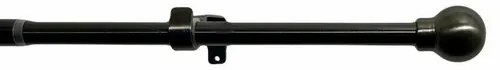 Záclonová súprava roztiahnuteľná Guľa 16/19 mm čierny nikel, 200 - 350 cm