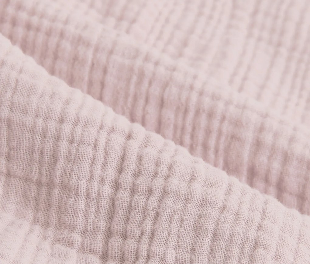 Mušelínová posteľná bielizeň, ružová, štandardná veľkosť