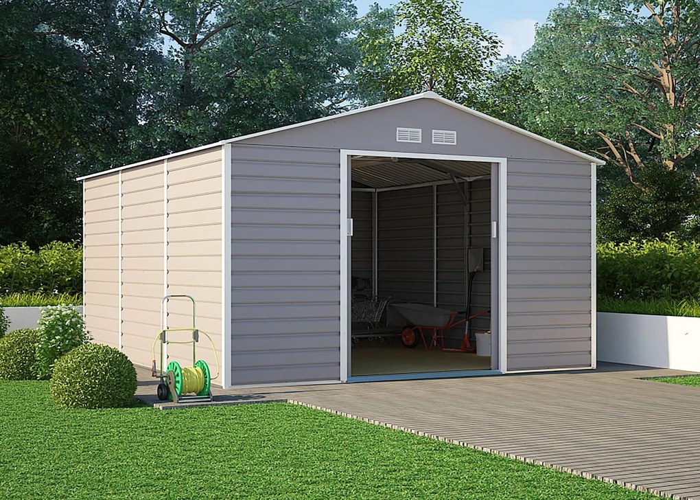 Záhradný domček G21- 340 x 382 cm, šedý