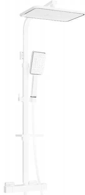 Mexen - CQ54 sprchový set s termostatickou batériou Cube, biela-chrómová, 772505495-21