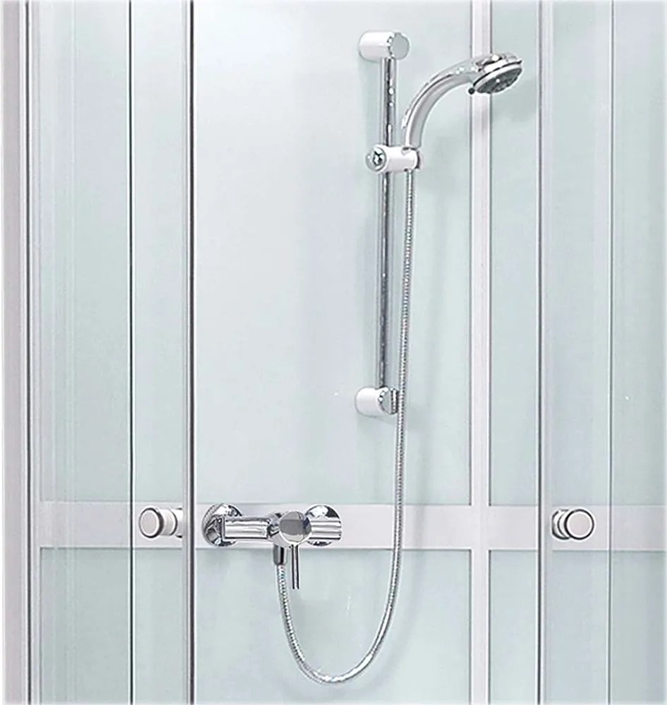 Roth Štvrťkruhový sprchový box SIMPLE ROTH-Variant: rozmery: 90x90 cm - (SIMPLE 900 - 4000249), ROTH-Profily: profily: biela, výplň: transparent