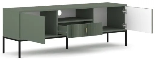 Televízny stolík SUE zelený/čierny