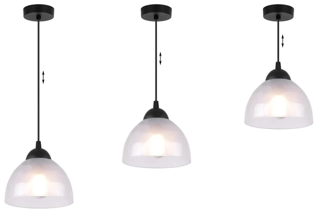 Závesné svietidlo Venice, 1x mliečne sklenené tienidlo