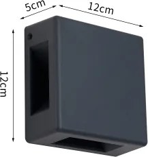 Brilagi - LED vonkajšie nástenné svietidlo QUADRAY LED/6W/230V antracit IP54