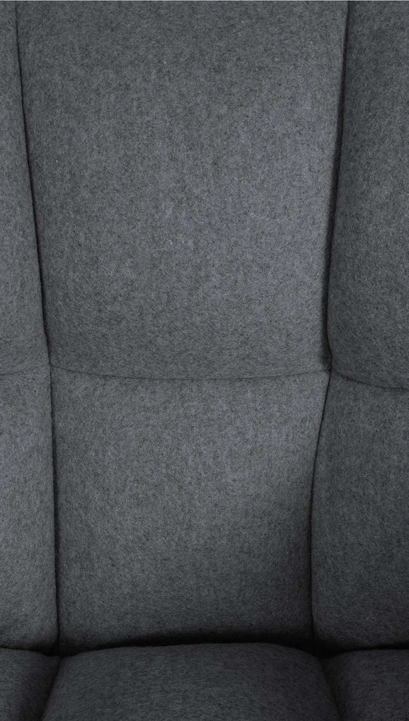 Barová stolička Damaso B - filc, čierny 4-nohý rám - Sivá