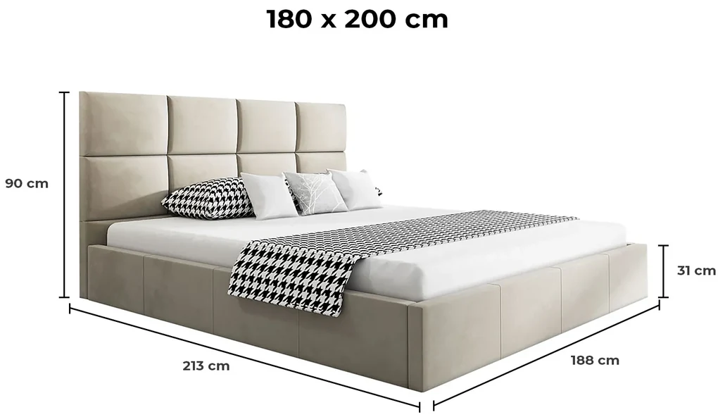 PROXIMA.store - Moderná manželská posteľ CELESTE ROZMER: 160 x 200 cm