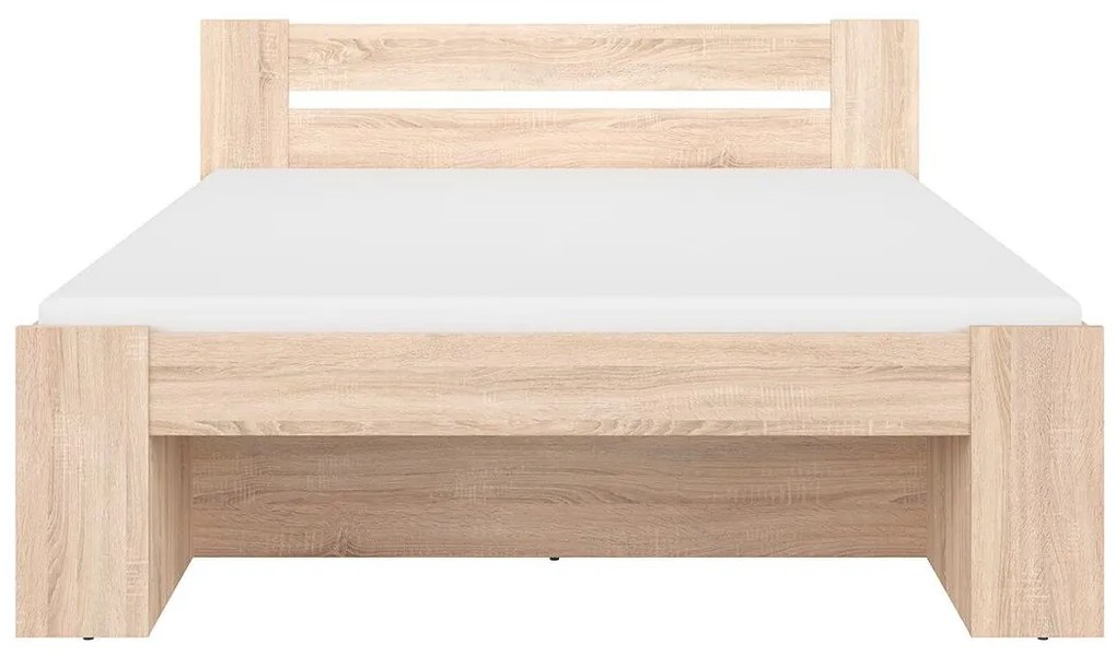 Manželská posteľ 160 cm BRW Nepo Plus 14 (dub sonoma) (bez roštu) . Akcia -32%. Vlastná spoľahlivá doprava až k Vám domov. 1098330