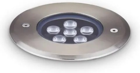 Ideal Lux - LED Nájazdové svietidlo FLOOR LED/6W/230V pr. 12 cm CRI 90 IP67 chróm