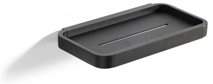 Čierna kúpeľňová polica Zone Rim, 22 x 11,4 cm